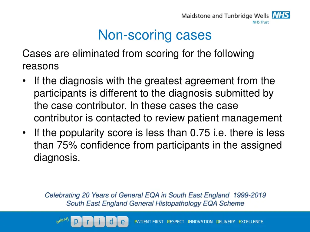 non scoring cases