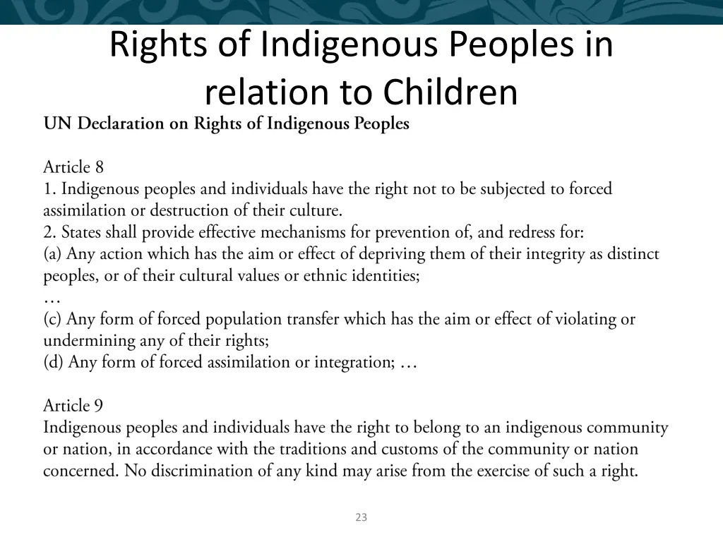 rights of indigenous peoples in relation 1