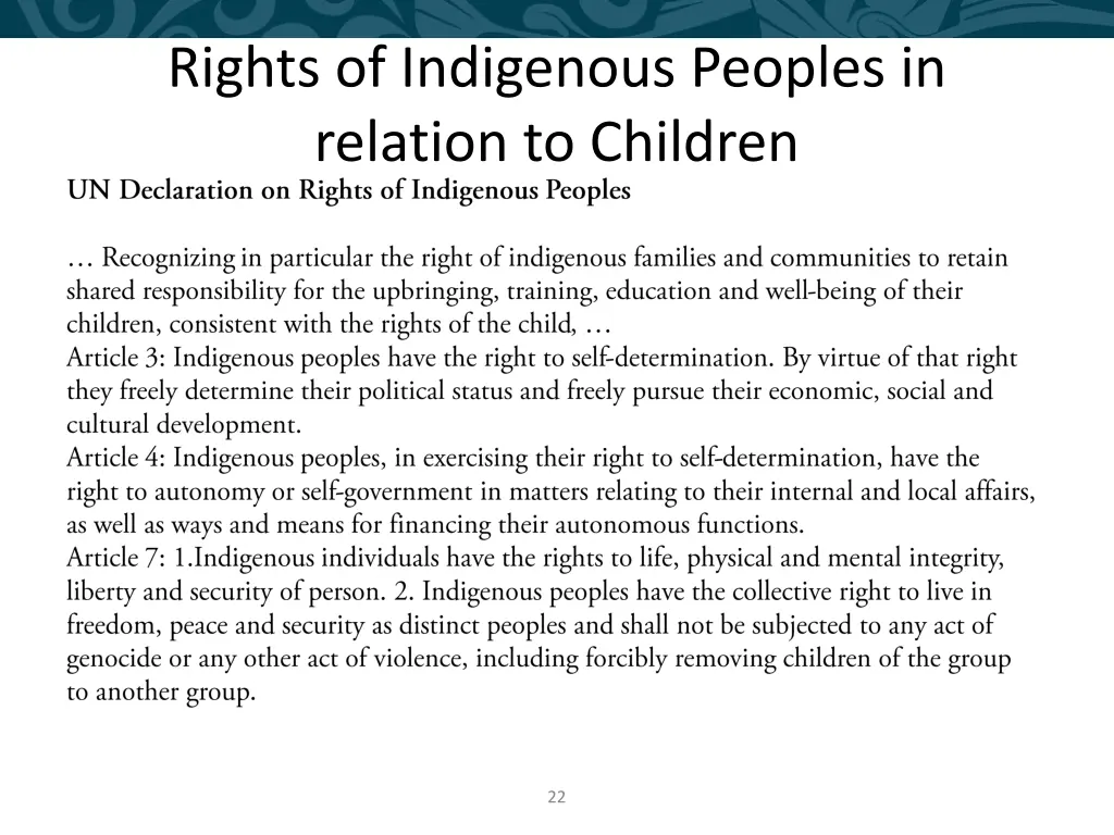 rights of indigenous peoples in relation