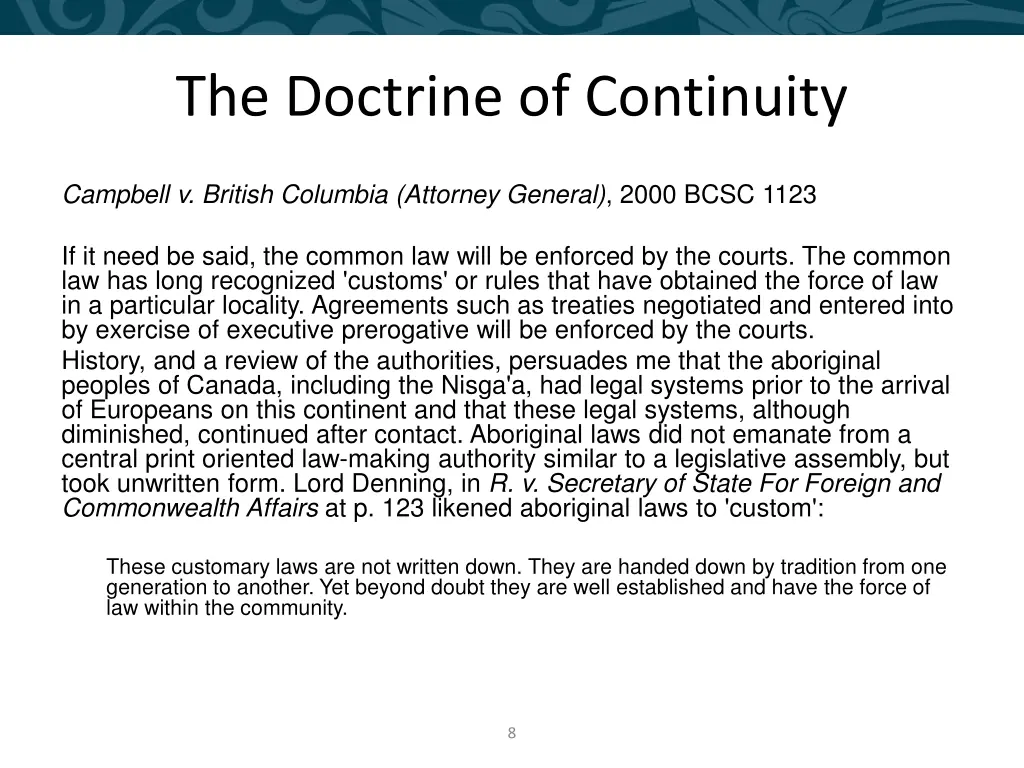 the doctrine of continuity 1