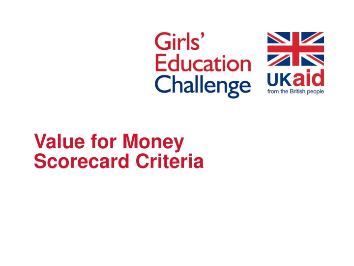 value for money scorecard criteria