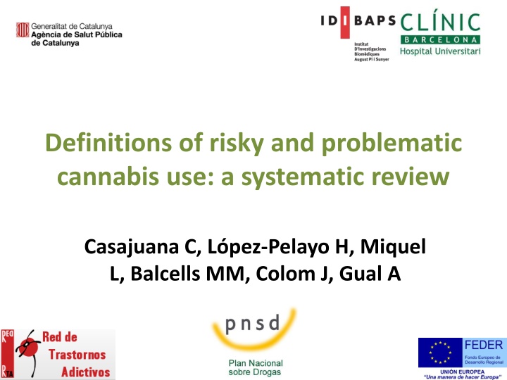 definitions of risky and problematic cannabis