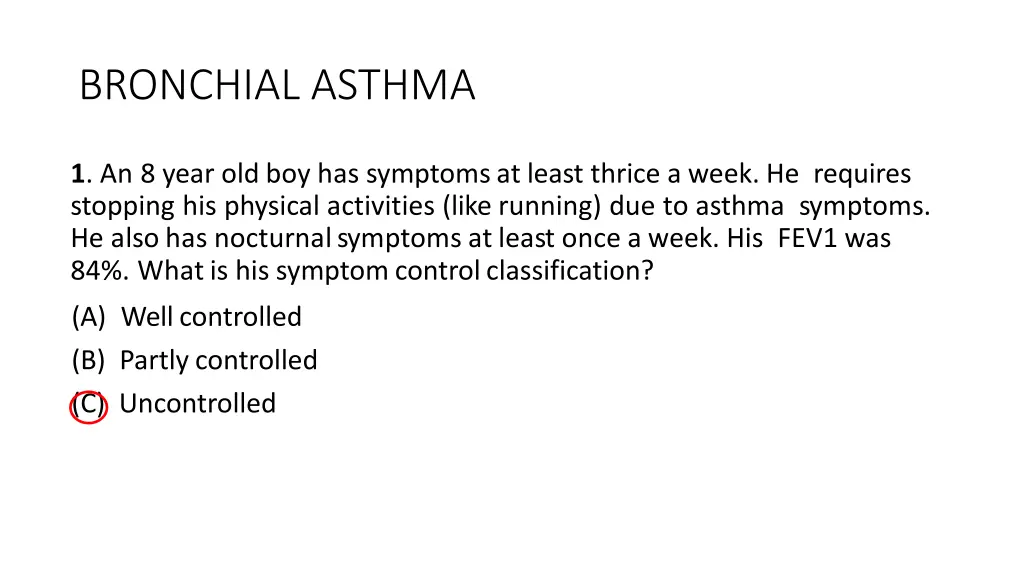 bronchial asthma