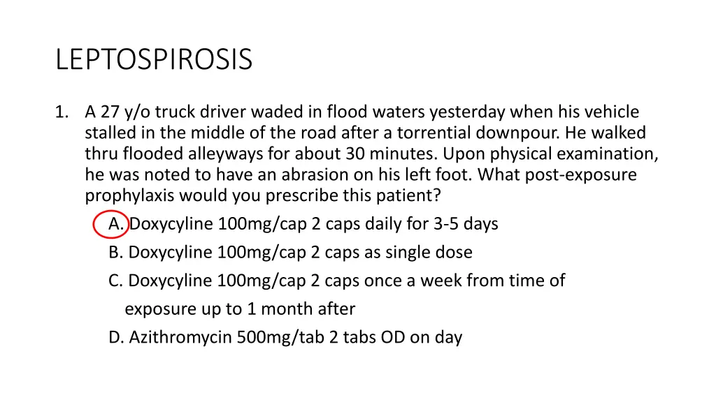 leptospirosis