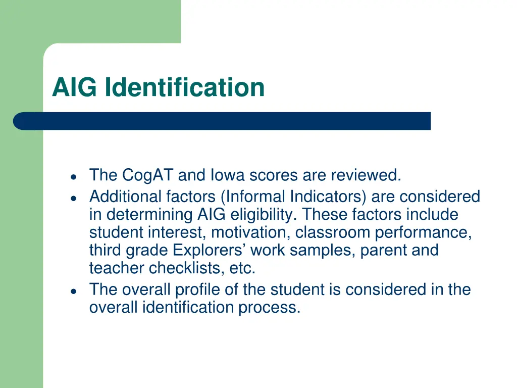 aig identification