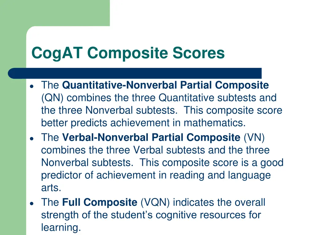 cogat composite scores