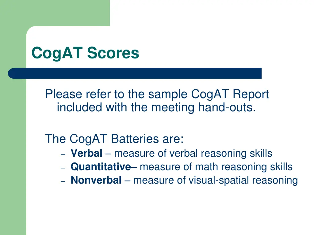 cogat scores