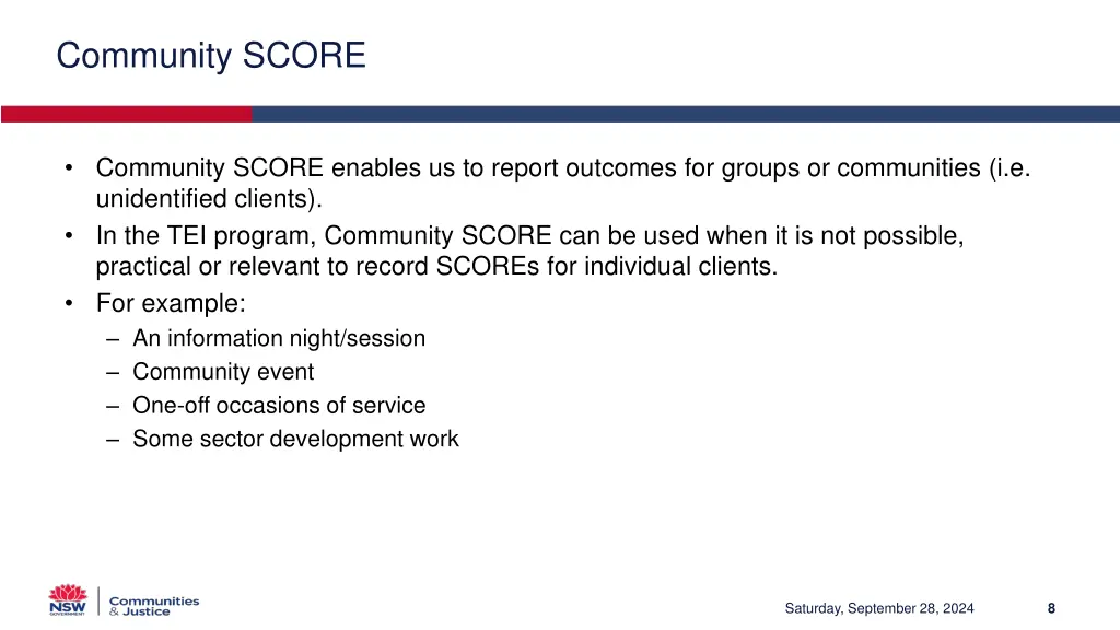 community score