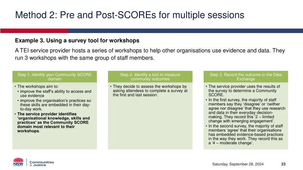 method 2 pre and post scores for multiple sessions 2