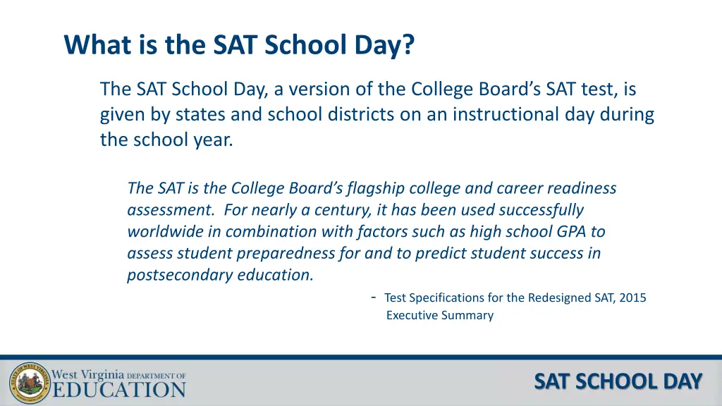 what is the sat school day