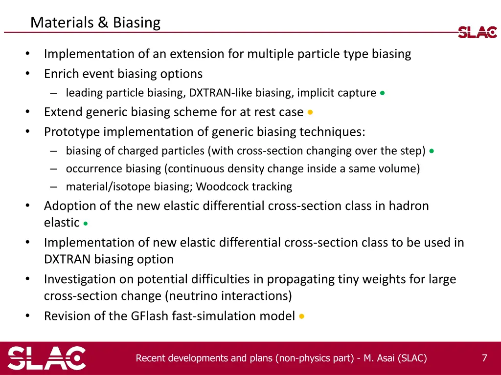 materials biasing