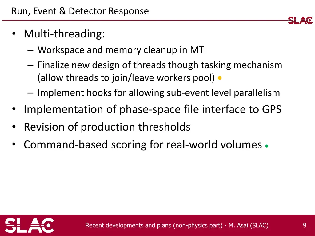 run event detector response