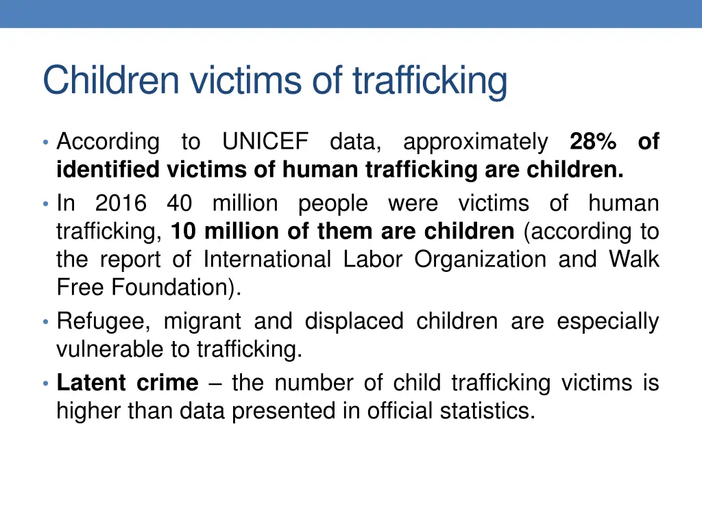 children victims of trafficking