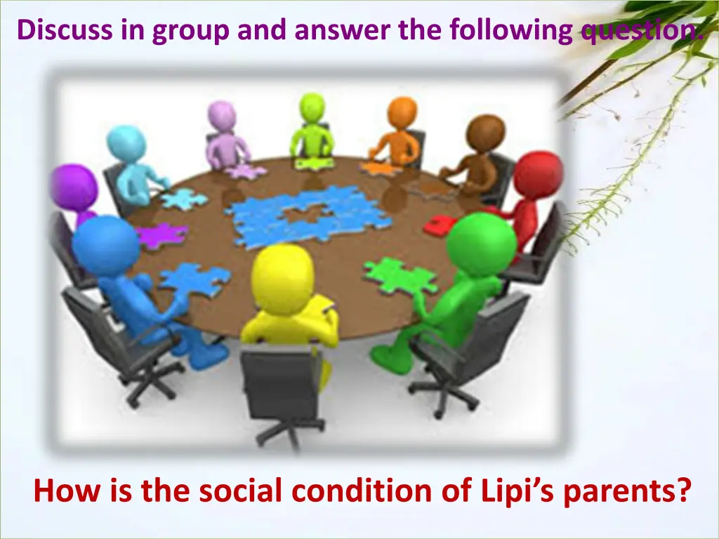 discuss in group and answer the following question