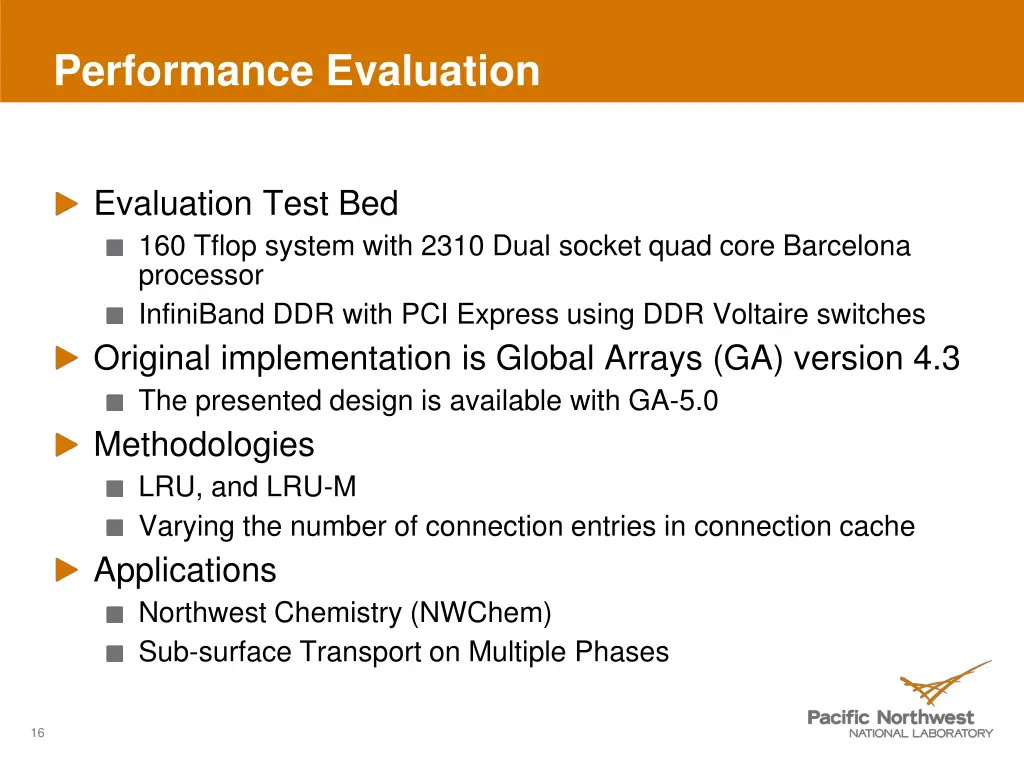 performance evaluation