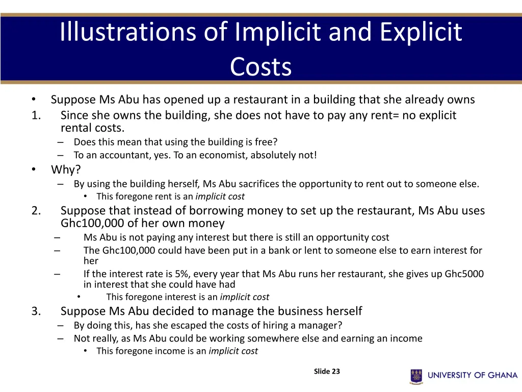 illustrations of implicit and explicit costs