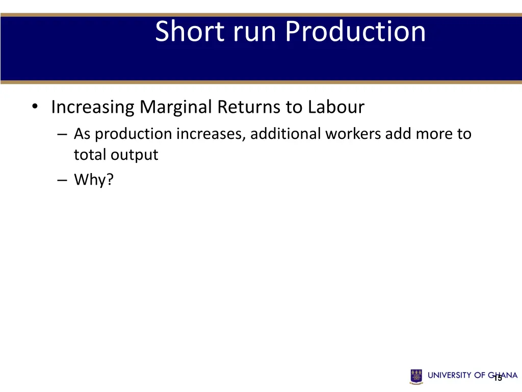 short run production 1