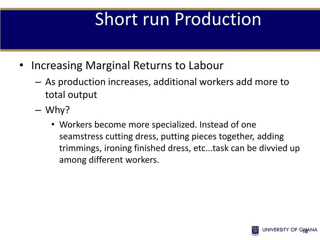 short run production 2