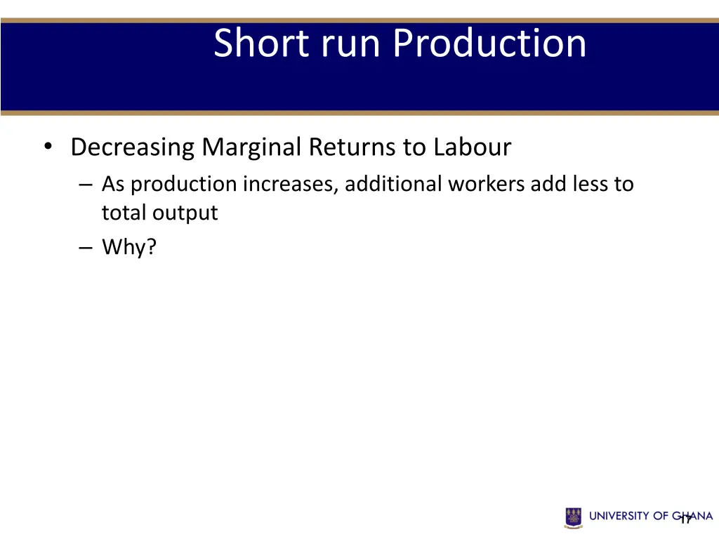 short run production 3