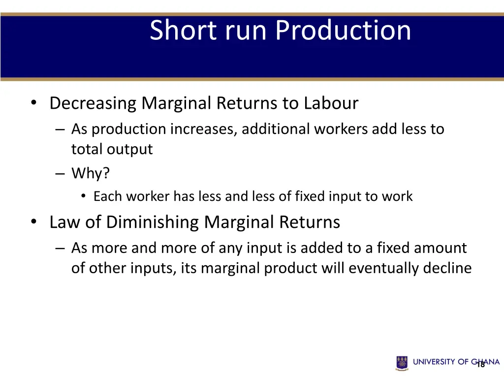 short run production 4