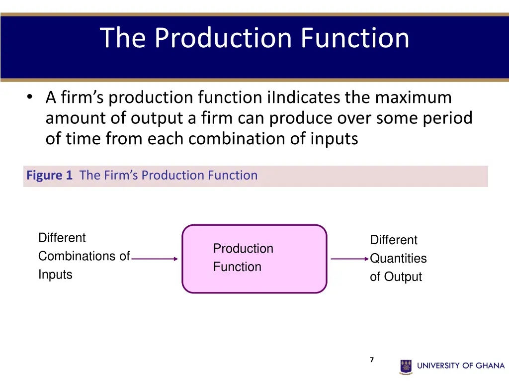 the production function