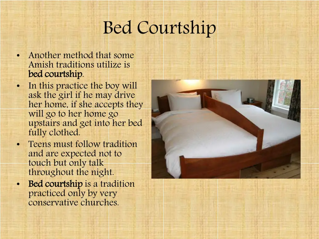 bed courtship