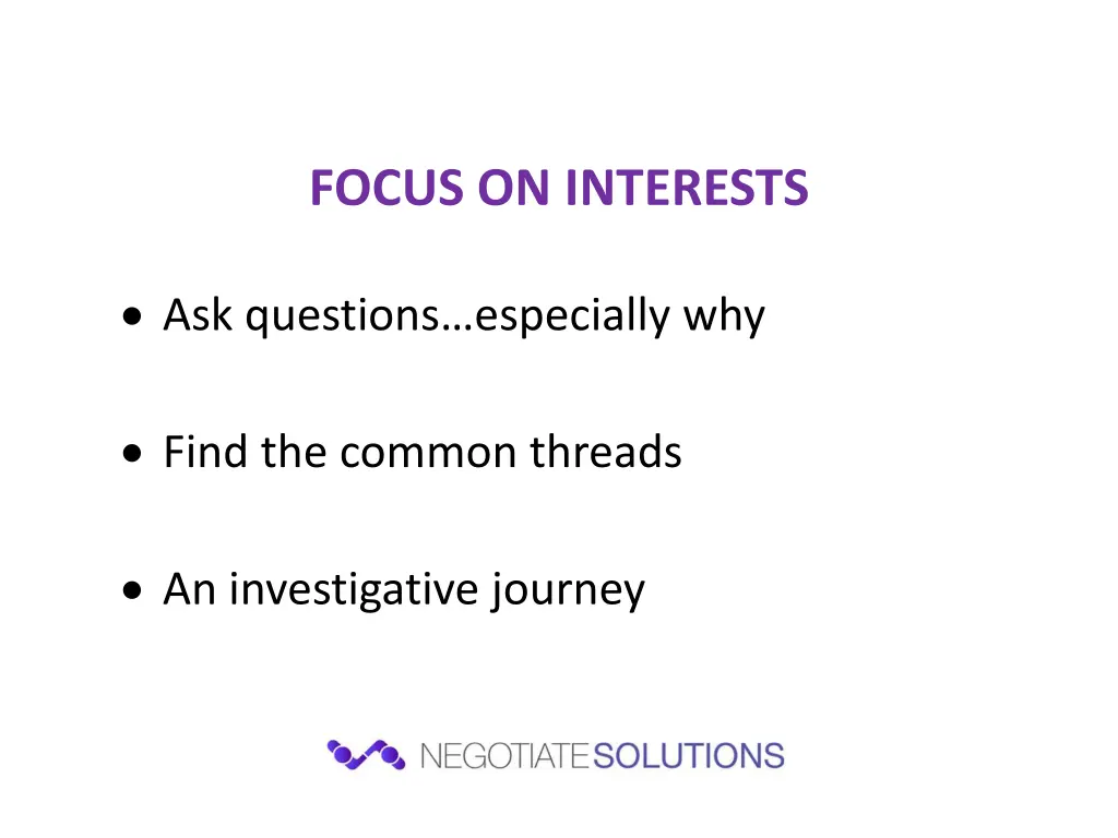 focus on interests