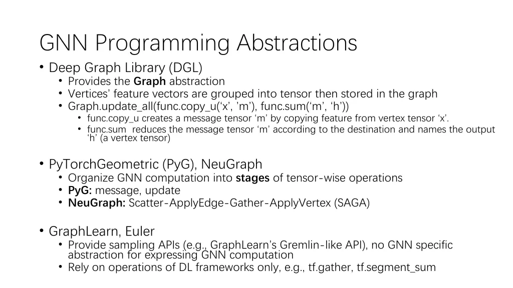 gnn programming abstractions deep graph library