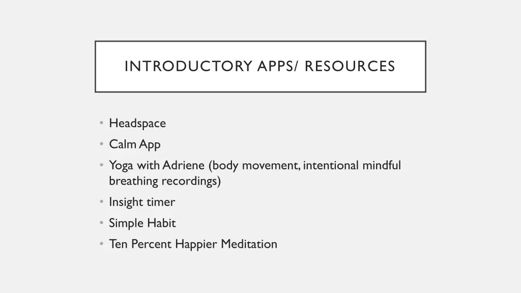 introductory apps resources