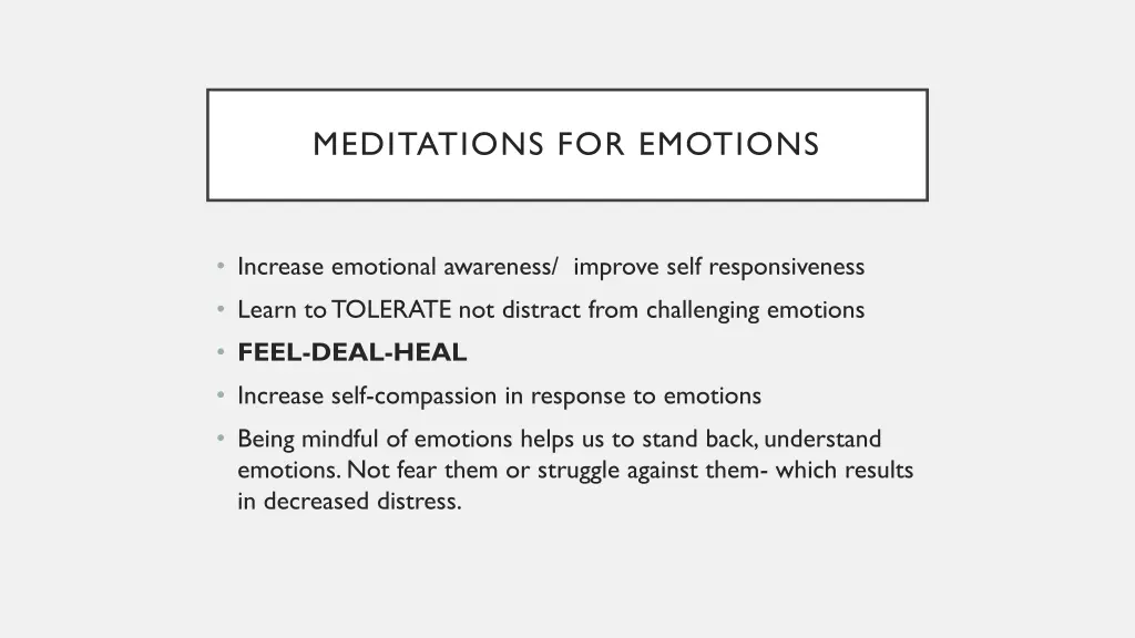 meditations for emotions