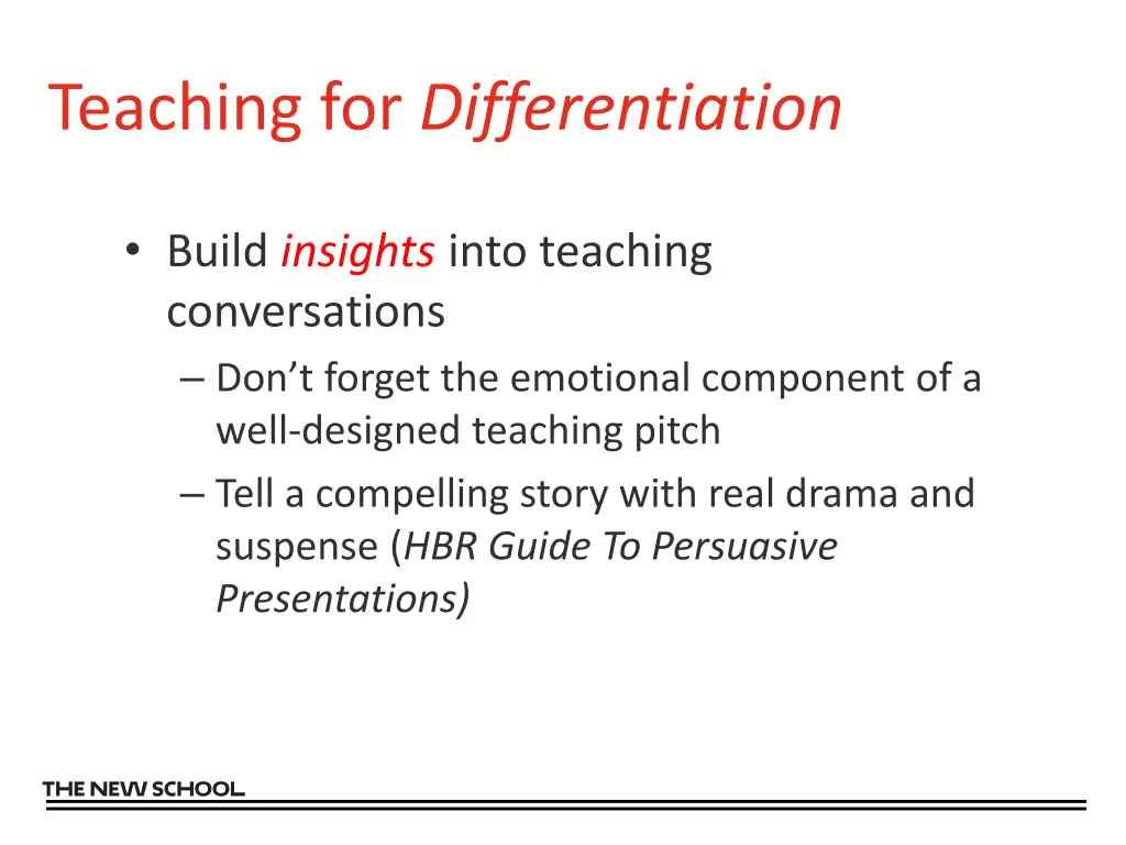 teaching for differentiation