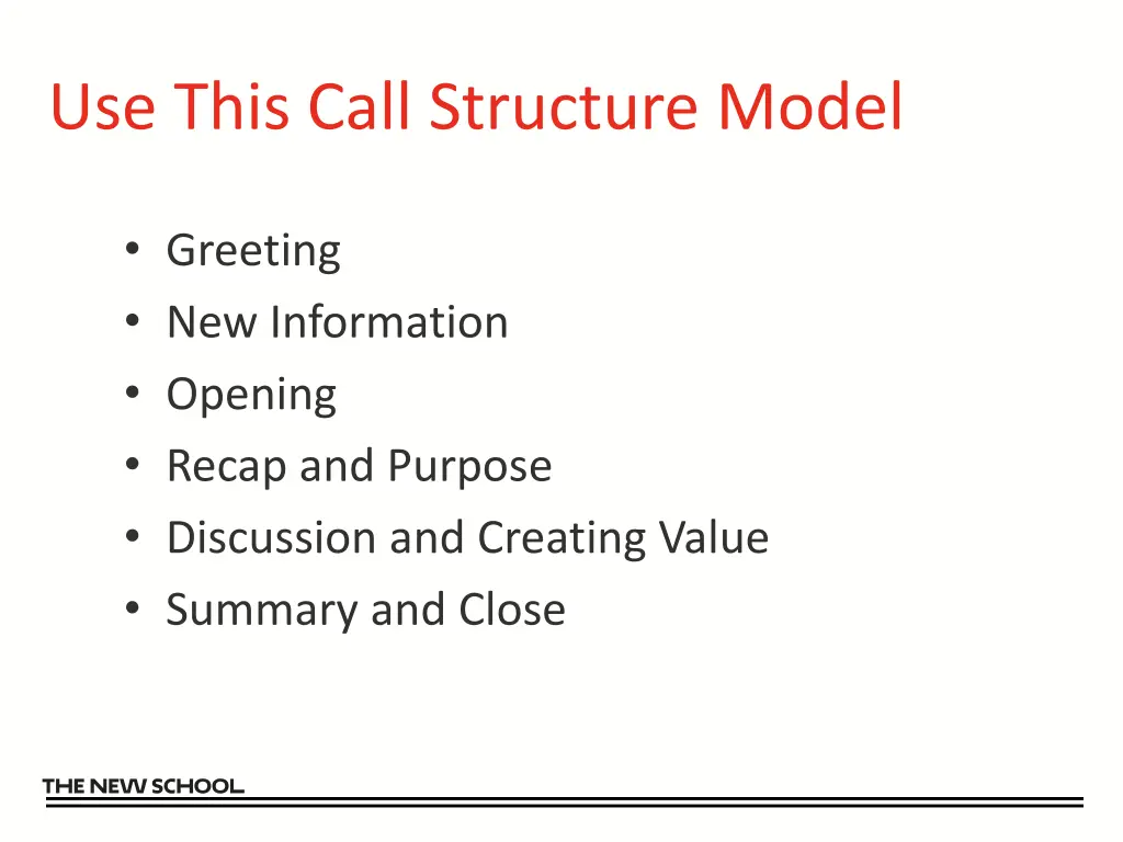 use this call structure model