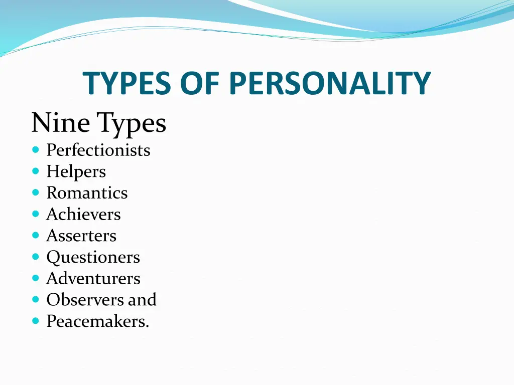 types of personality nine types perfectionists