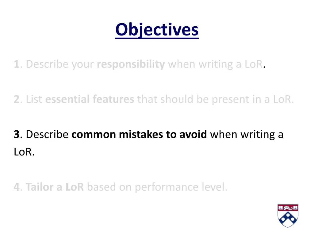 objectives 3