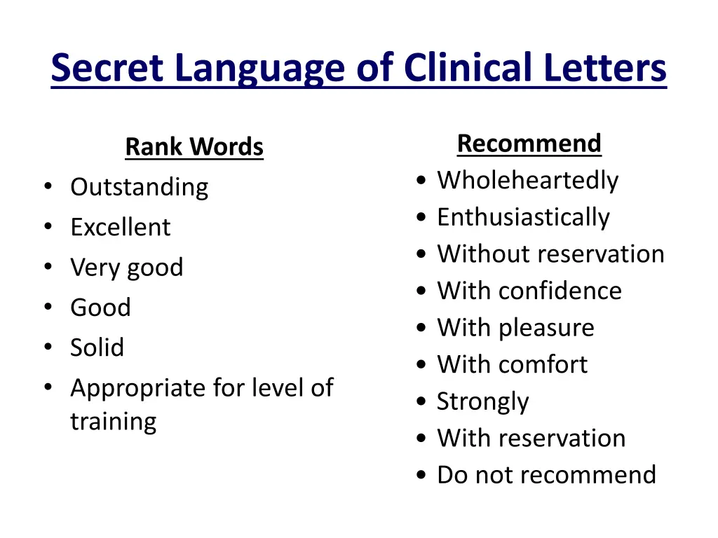 secret language of clinical letters