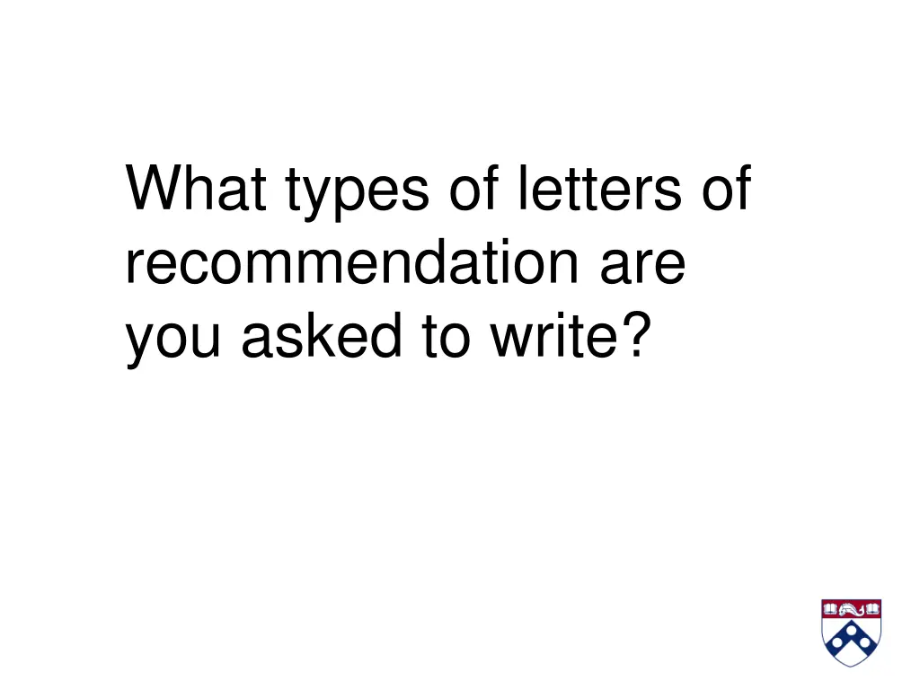 what types of letters of recommendation