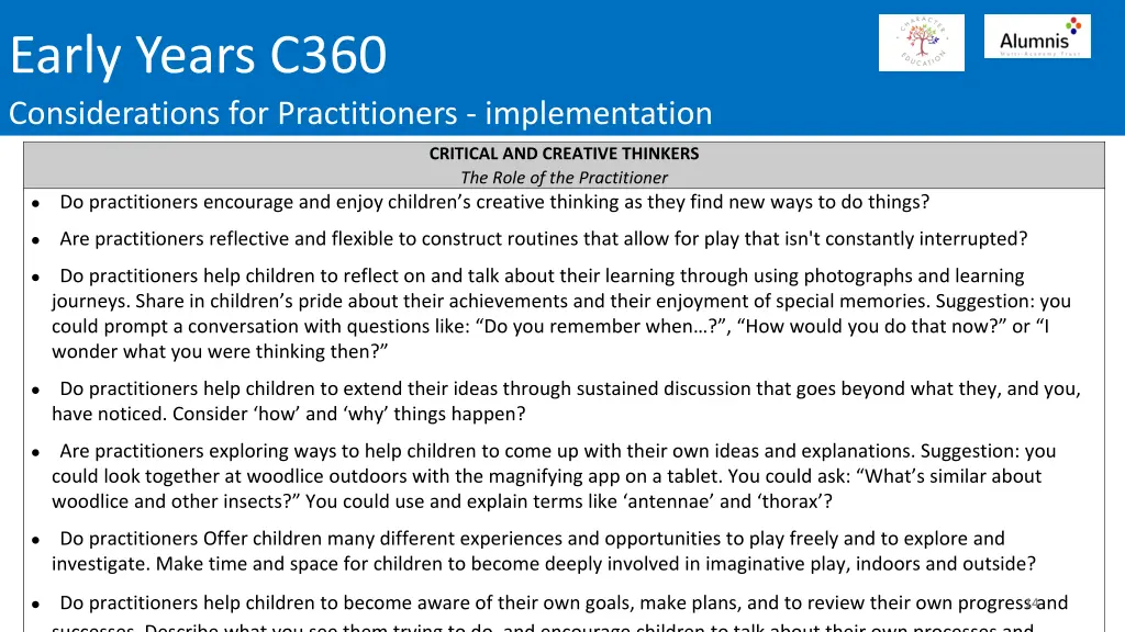 early years c360 considerations for practitioners 4