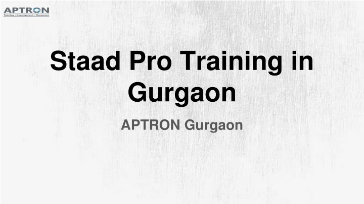 staad pro training in gurgaon