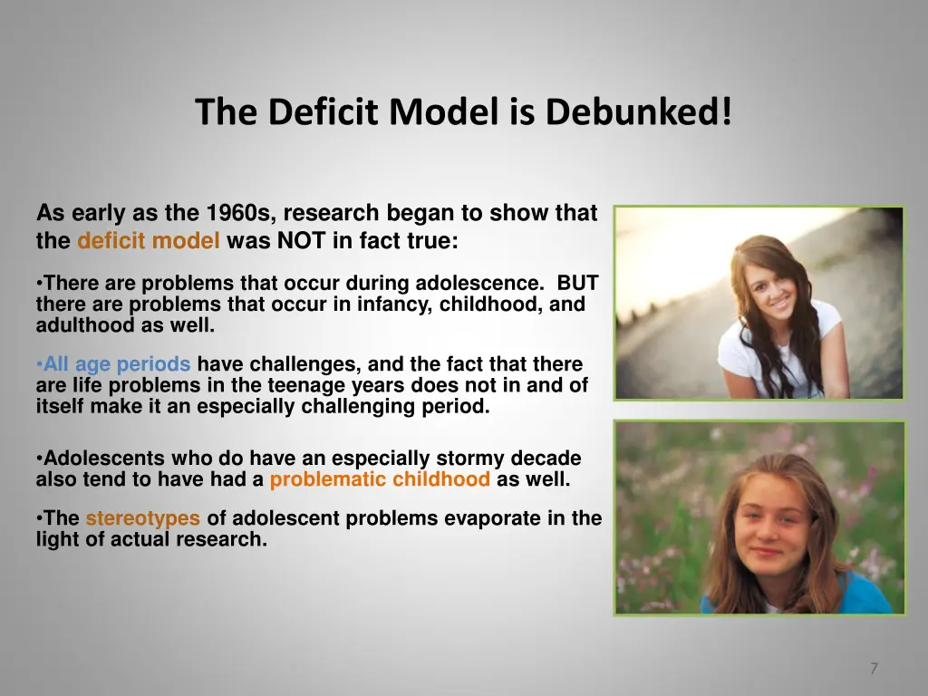 the deficit model is debunked