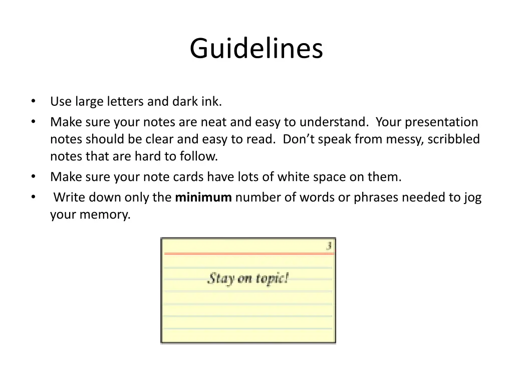 guidelines