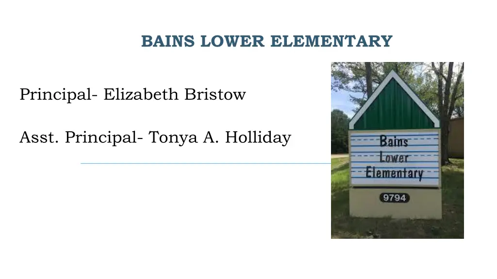 bains lower elementary