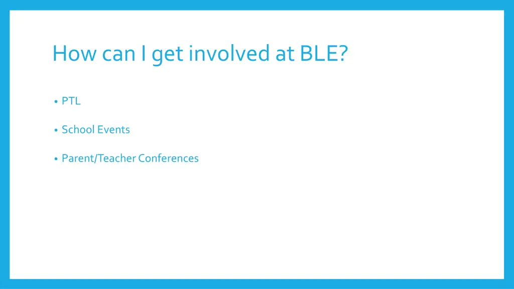 how can i get involved at ble