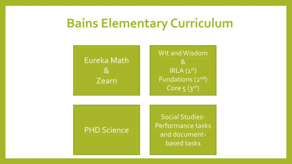 bains elementary curriculum