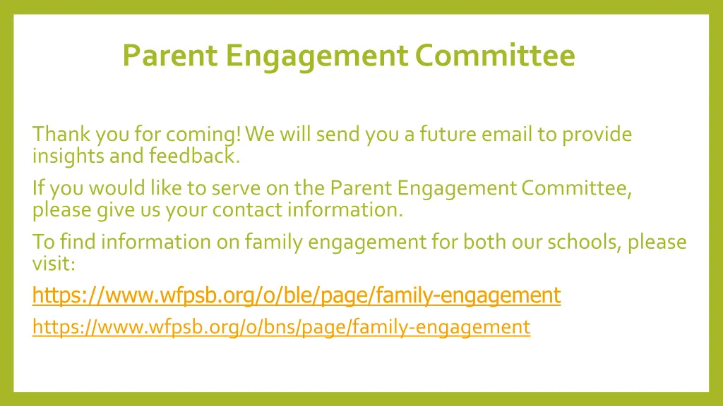 parent engagement committee