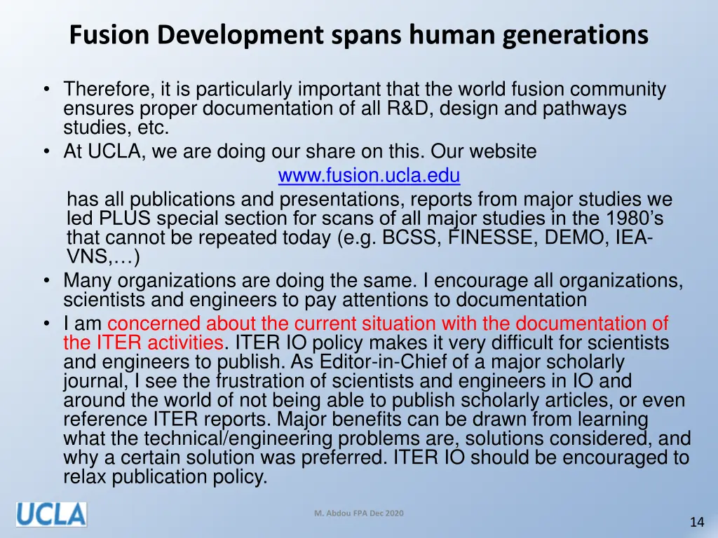 fusion development spans human generations