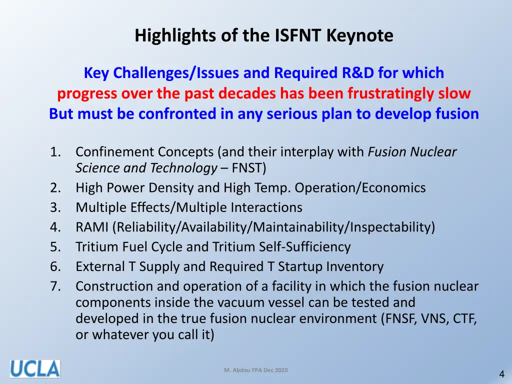 highlights of the isfnt keynote