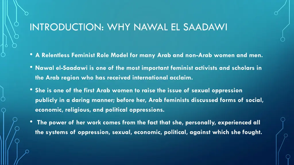 introduction why nawal el saadawi