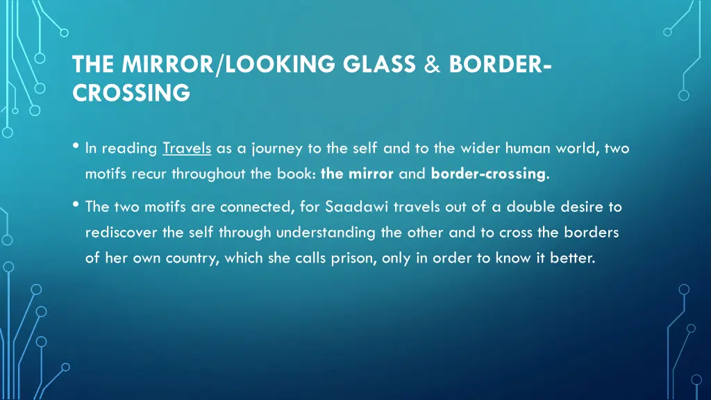 the mirror looking glass border crossing