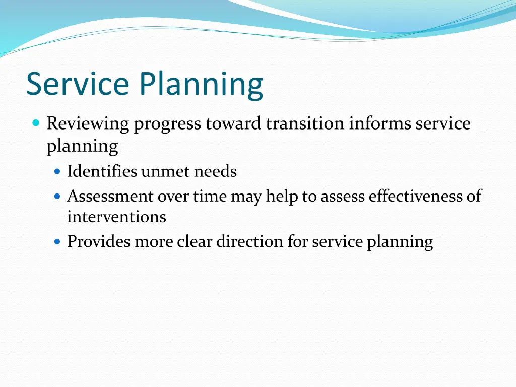 service planning