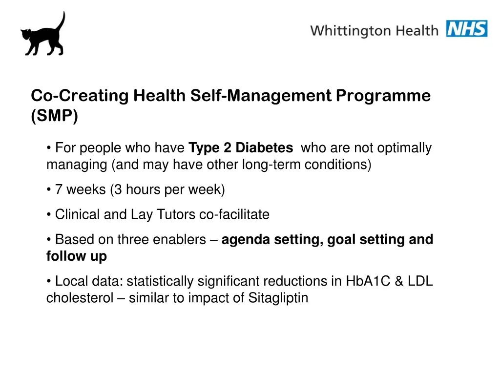 co creating health self management programme smp